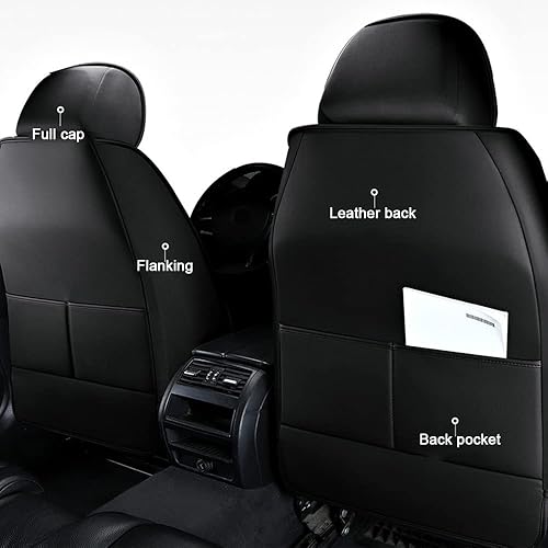 Miniatura 4 de Ruberpig Juego completo de fundas de asiento de coche de lujo adecuadas para Mazda CX3 2015-2021 tejido de seda de hielo y asiento de cuero, 5