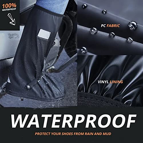 Capas impermeáveis ​​para botas, capa de sapato com refletor, capa protetora de sola grossa para ext