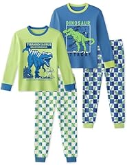 Blue Green Grid Dinosaur