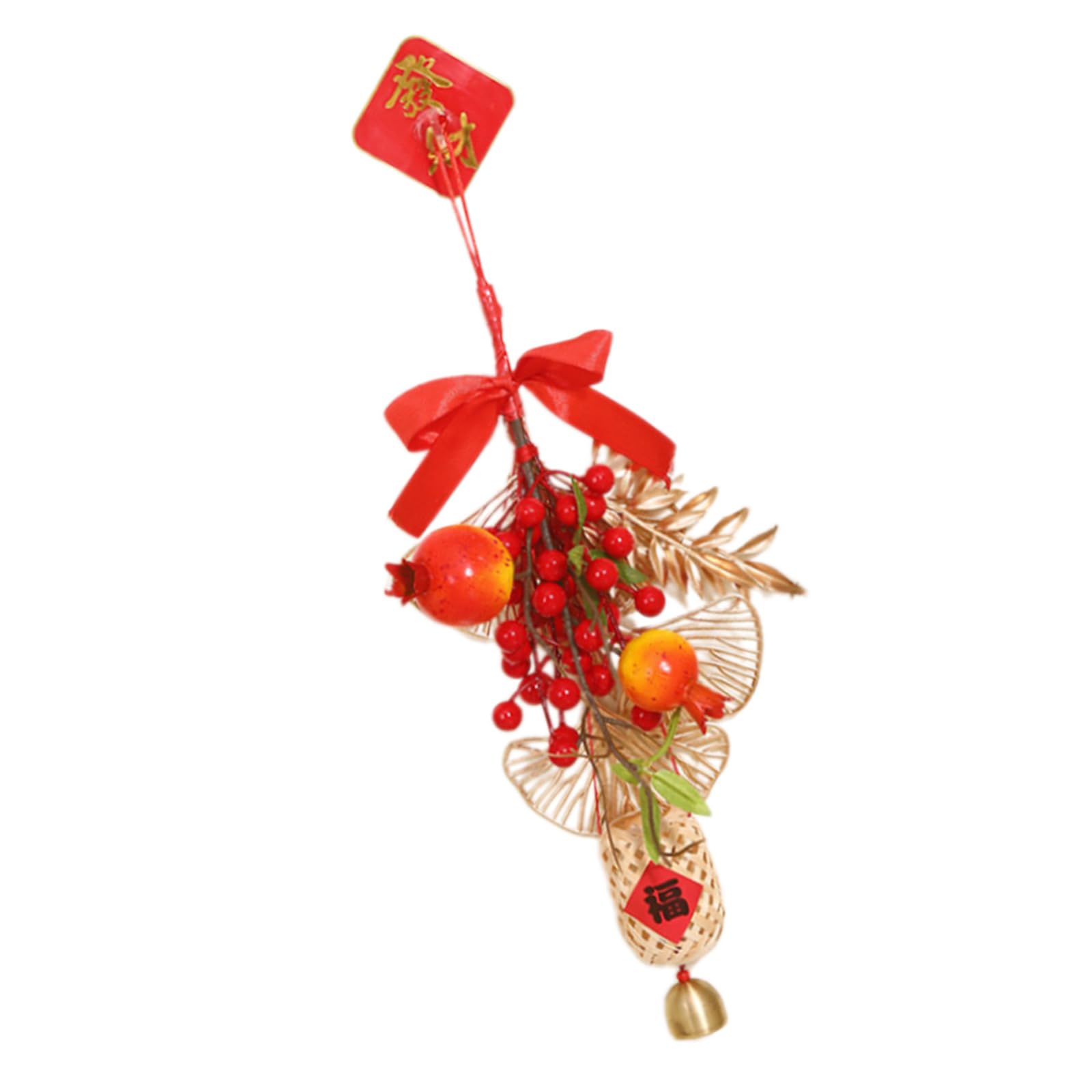 Jazuaiao Realistic Fruit Designing Chinese New Year Hanging Ornament Decorative Pendant for Door and Window Holiday Decorations