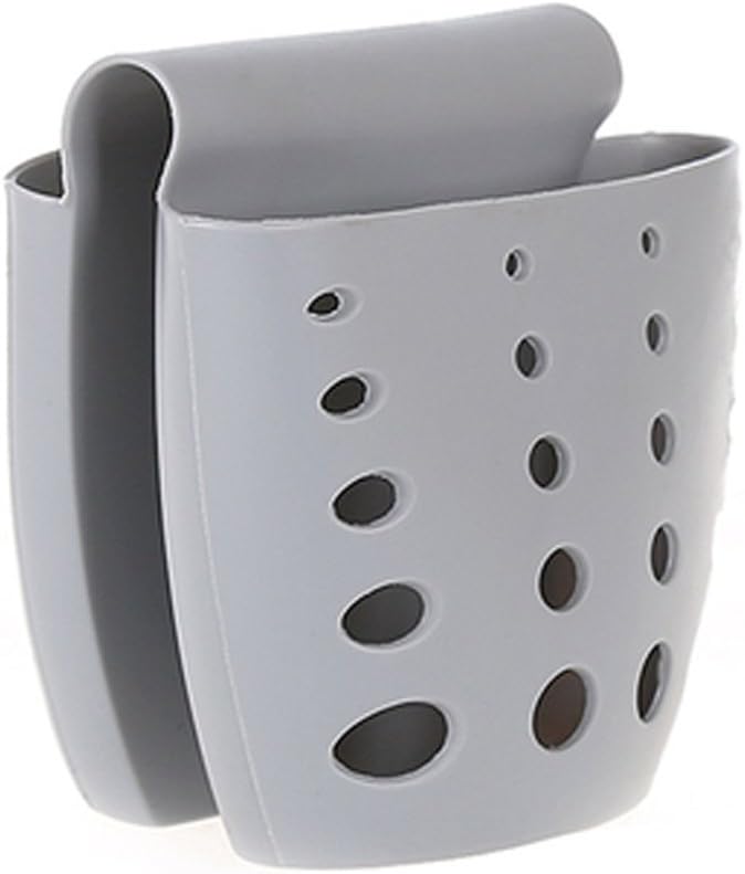 ABChousee Colorful Plastic Saddle Sink Tidy Caddy Sponge Holder for Kitchen Grey