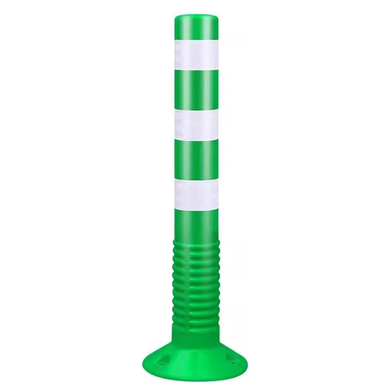 HCZKIUJY Parking Barrier Flexible Traffic Delineator Posts Safety Cones, Road Night Visual Bollard Pole (Green 1 pack)
