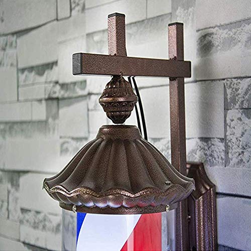 Lanterne solaire extérieure rotative pour enseigne de coiffeur mural rétro - 5