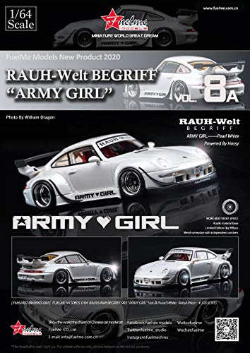 Amazon | 1/64 FuelMe RWB 993 ARMY GIRL ポルシェ 白 ローウィング