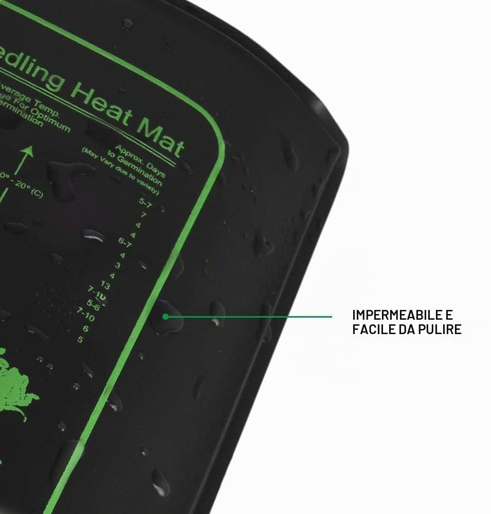 LERWAY Tappetino riscaldante per piantina, 21 Watt, caldo cuscinetto di riscaldamento idroponico per la germinazione delle piante da interno 52,7x 25,4cm