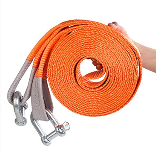 JIC HEAVY DUTY 3T CAR TOWING ROPE WITH HEAVY HOOKS