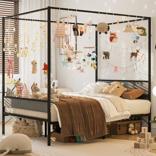 Catálogo de Cama Tubular Matrimonial los 10 mejores. 50 SIMPLE ESPACIO Base Cama Matrimonial,Base de Cama Matrimonial Con Soporte de Mosquitera,Palo Hierro Camas Matrimonials Con Cabecero,196*140*190CM Adecuado Para la Colocación...