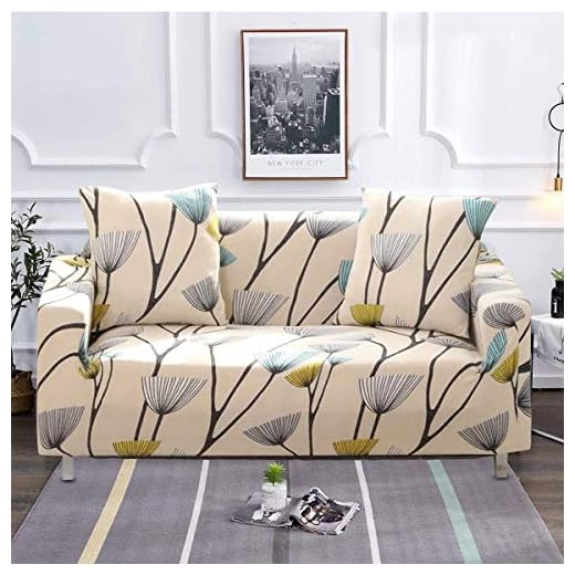 KAIMIRUI Fundas de Sofá Elasticas de 1 2 3 4 Plazas (Regalar 2 Funda de Cojines) Universal Funda Cubre Sofas Ajustables, Antideslizante Protector Cubierta de Muebles