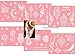 Produktbild Aktion - Mikronetz Tattoo Schablonen wiederverwendbar 6 Sheet set Pink