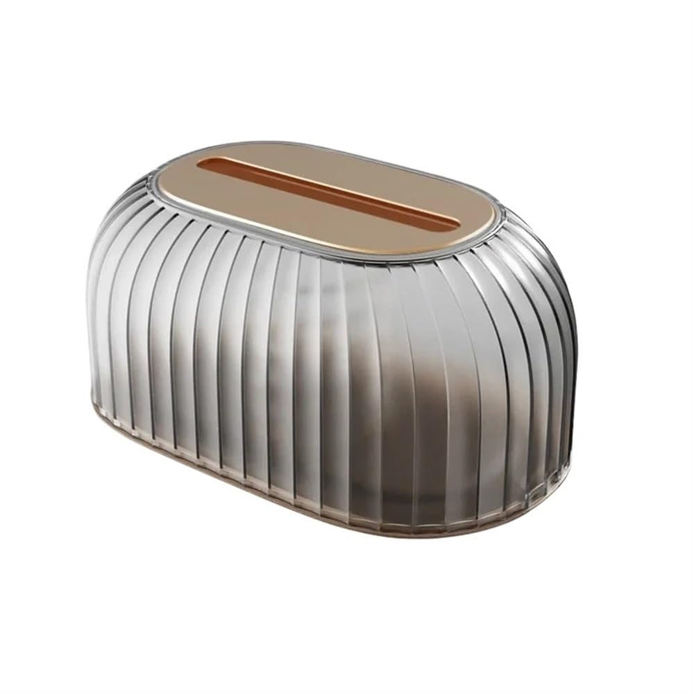 Aimanqi Black Striped Tissue Box Holder Toilet Paper Box Table Napkin Holder Car Tissue Paper Dispenser Home Decoration(Black)