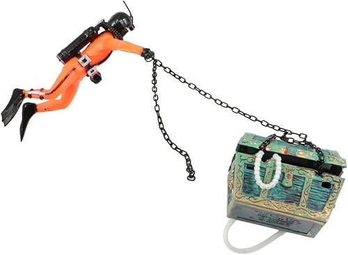 Miniatura 2 de Encantador buzo pecera decoraciones dispositivo flotante accesorios pecera cazador de tesoros buzo acuario pecera adorno