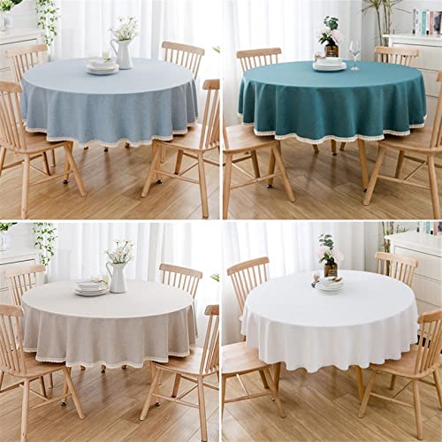 Nappe ronde imperméable et oléophobe 220 cm anti-tache en coton - 3