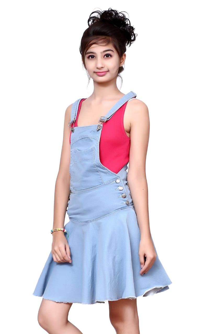Oriex Designer Skirt Dungaree Light Blue 38 2