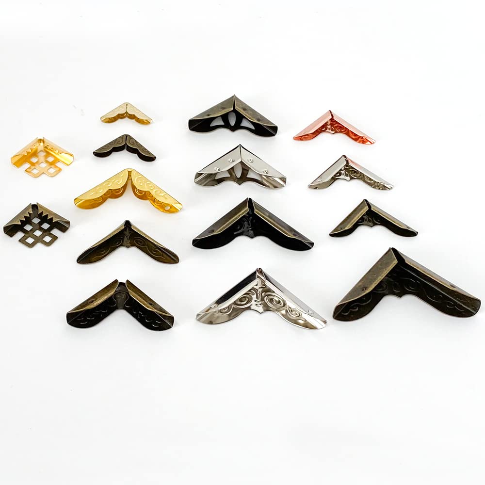 60 Protezioni Angolari In Metallo Per Libri, Stile Vintage, Per Album Di Ritagli, Menù, Album, Quaderni, Cartelle