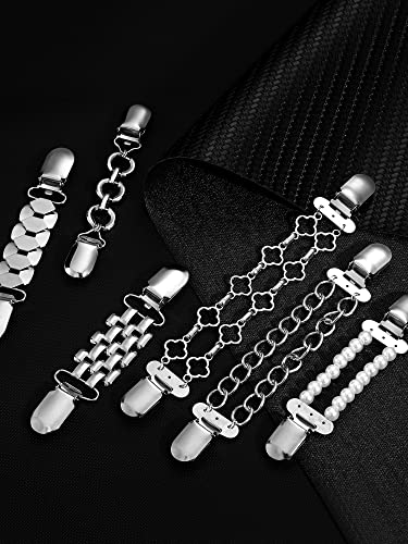 Image of Hicarer 6 Pieces Vintage Shirt Dress Cardigan Clip, Waist Clip for Women, Sweater Shawl Brooch Jacket for Clothing