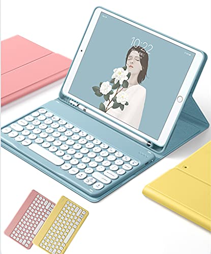 Teclado caso para iPad Air4 con cubierta protectora de 11.9 pulgadas celeste 4