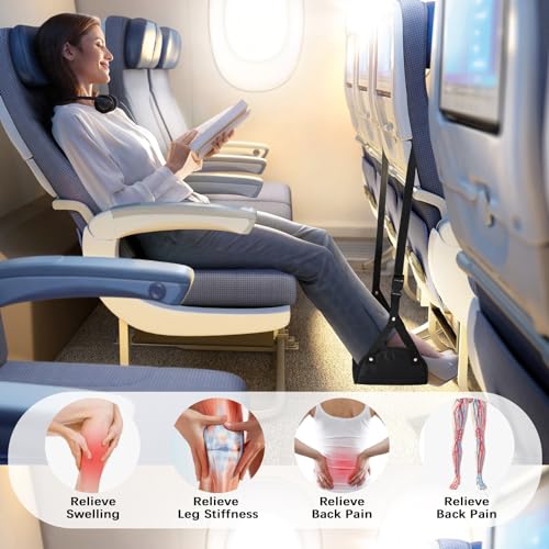 Dobudo Airplane Foot Rest-2Pack, Airplane Travel Comfort Essentials, Portable Height Adjustable Travel Footrest Hammock Accessories thumb #1