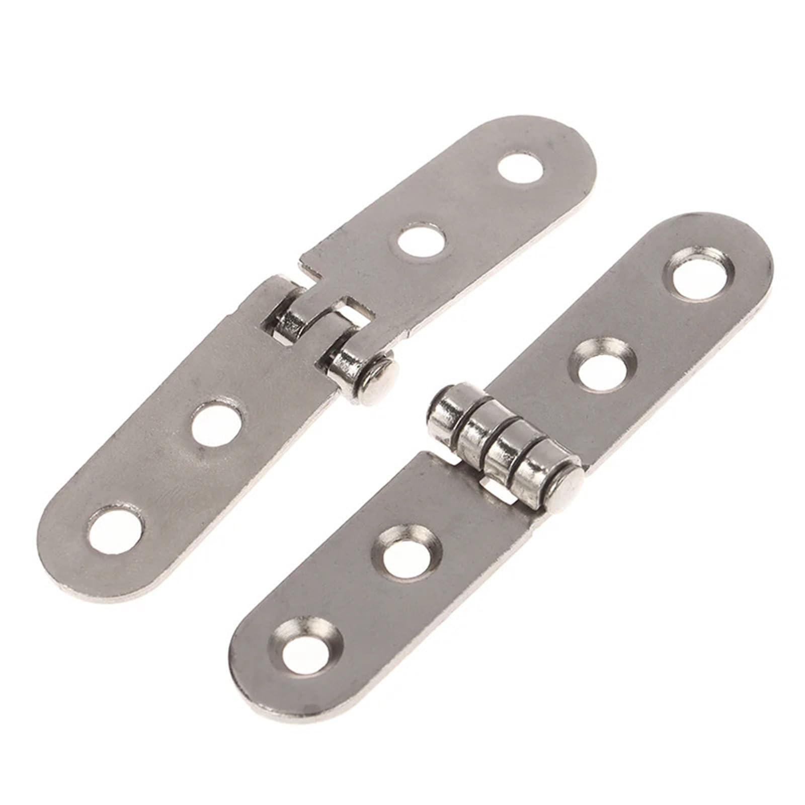 Cidegoo Silver Small Hinges 2Pcs 180 Degree Foldable Hinge Flap Screw-On Hinges For Sewing Machine Cabinet Door Furniture Hardware Accessories For Window, Cabinets, Wooden Boxes(Silver)