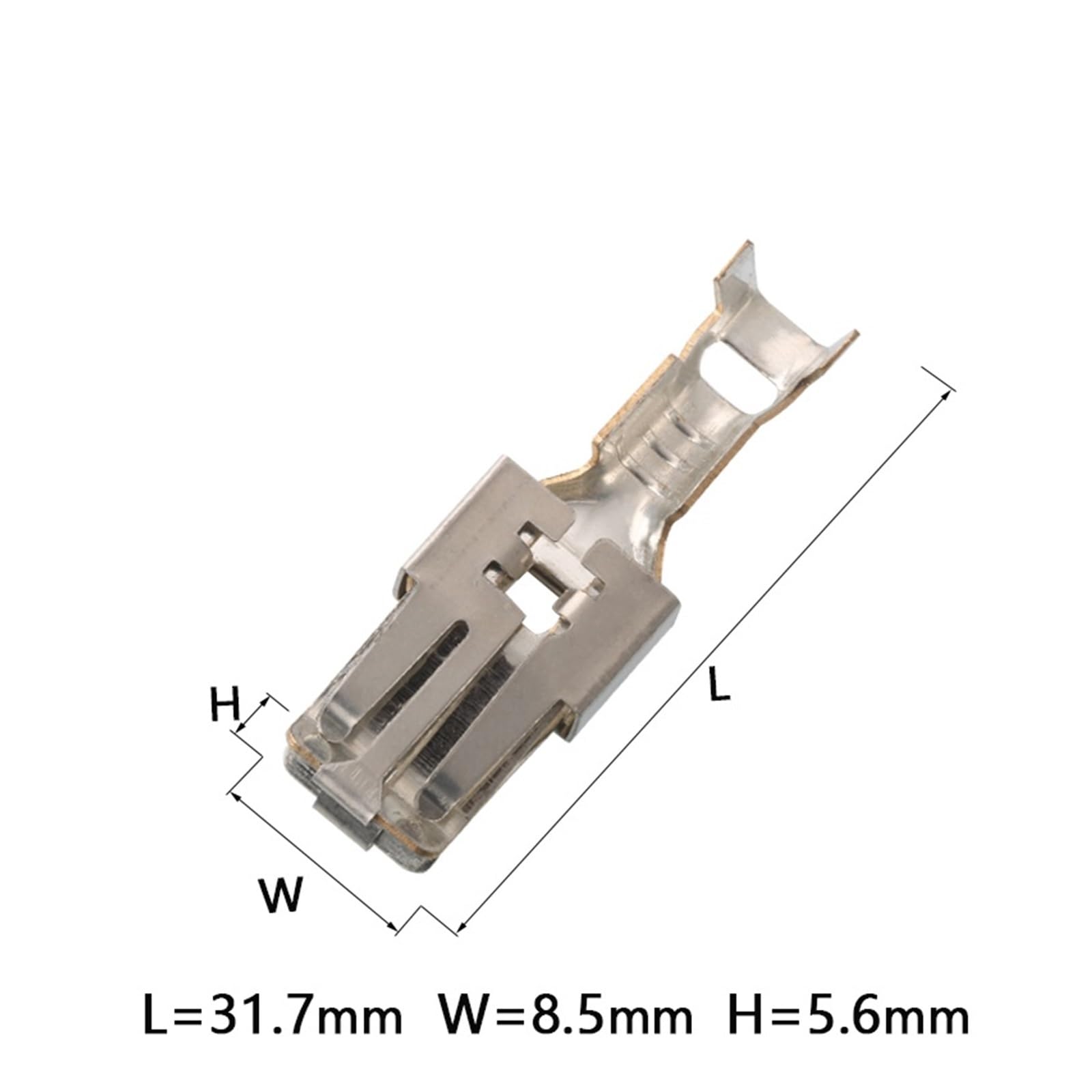 Bornes à sertir de Fil Femelle, Type d'épissure Connexion Automatique, estampage DJ6218A-E9.5x1.2C 5 pièces(50 Pcs)