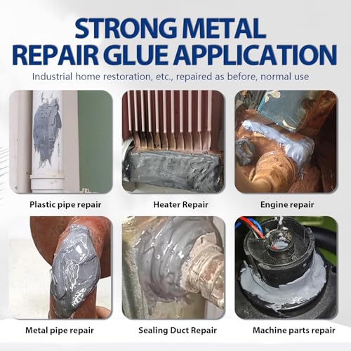 Image of Metal Repair Glue, 80g Metal Epoxy Glue Heavy Duty, High-Temp Resistant, Bonds Metals, Plastics, Stainless Steel & Aluminum Alloy for DIY Crafts & Repairs
