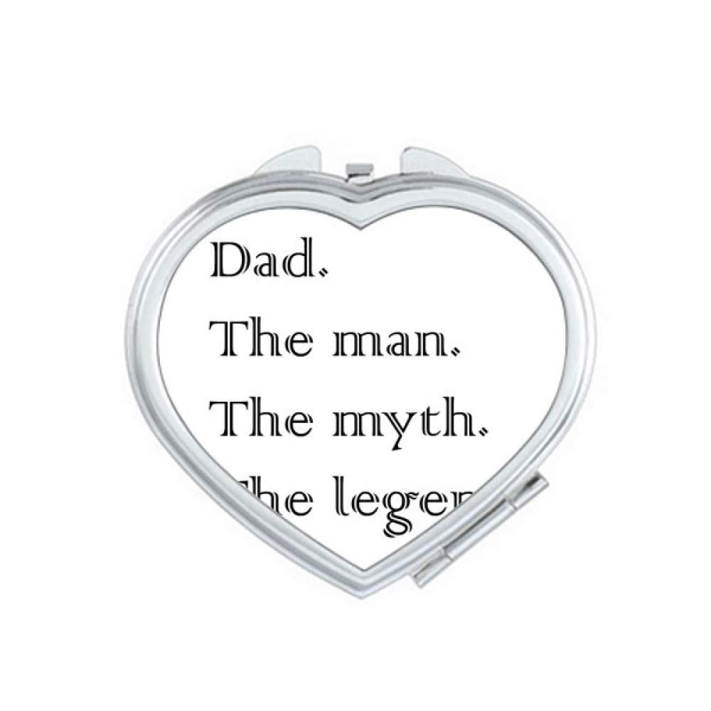 DIYthinker Myth Legend Dad Festival Quote Mirror Travel Magnification Portable Handheld Pocket Makeup