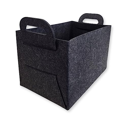 1 x Filzkorb 44x31x29cm– Faltbarer Aufbewahrungskorb aus...