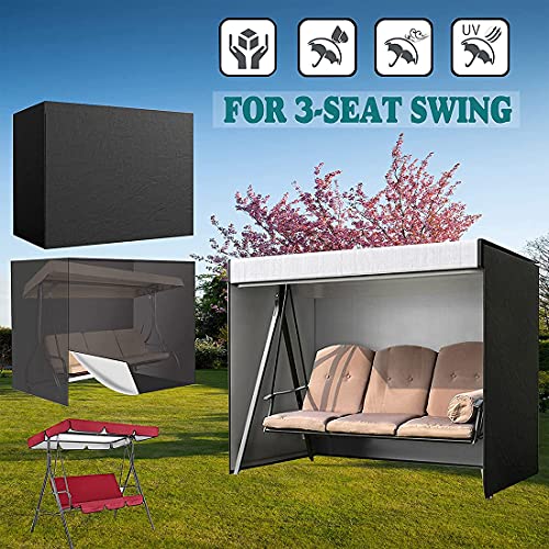 Sillón para patio mecedora exterior con tela Oxford impermeable toldo 4