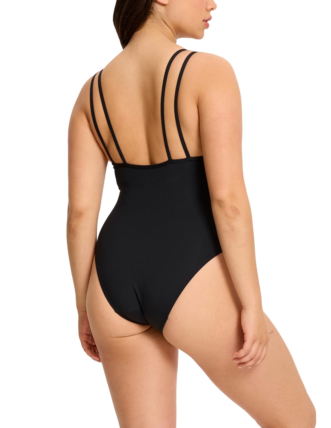Modibodi Maillot de bain une pièce à double bretelle Noir 40 ml