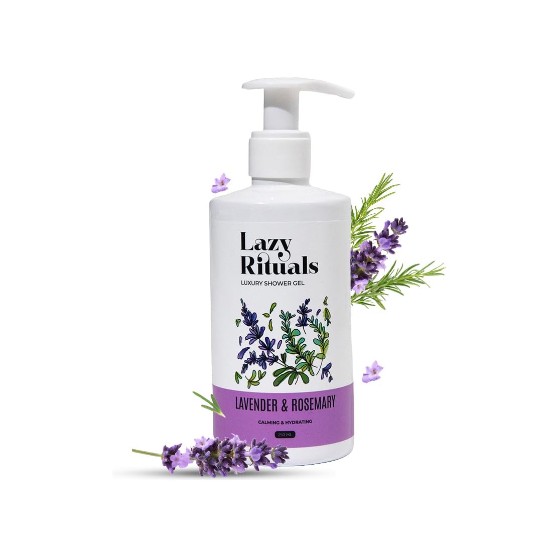 Lavender & Rosemary Luxury Shower Gel – 250ml | Deep Nourishing Body Wash for Women and Men | Immerse Yourself in a Calming Herbal Fusion | Soap-Free | Fast-Absorbing | Long-Lasting Hydration | Vegan | SLS and Paraben Free | Suitable for All Skin Types
