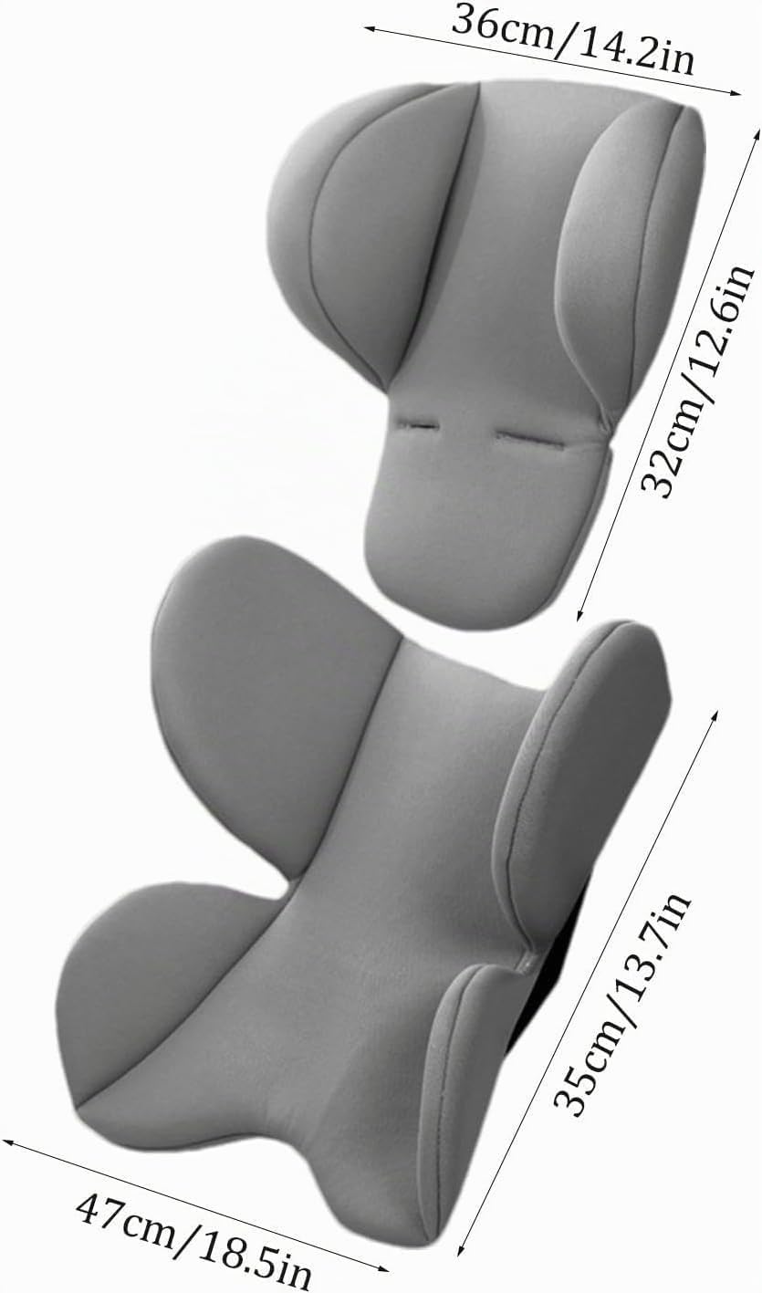 Coussin de soutien de la tête et du corps pour bébé - Coussin de soutien confortable pour la tête et le corps - Gris