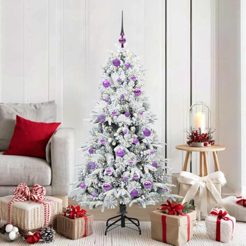 Árbol de Navidad artificial GeenYuu con luces integradas para evitar enredos de cables 2