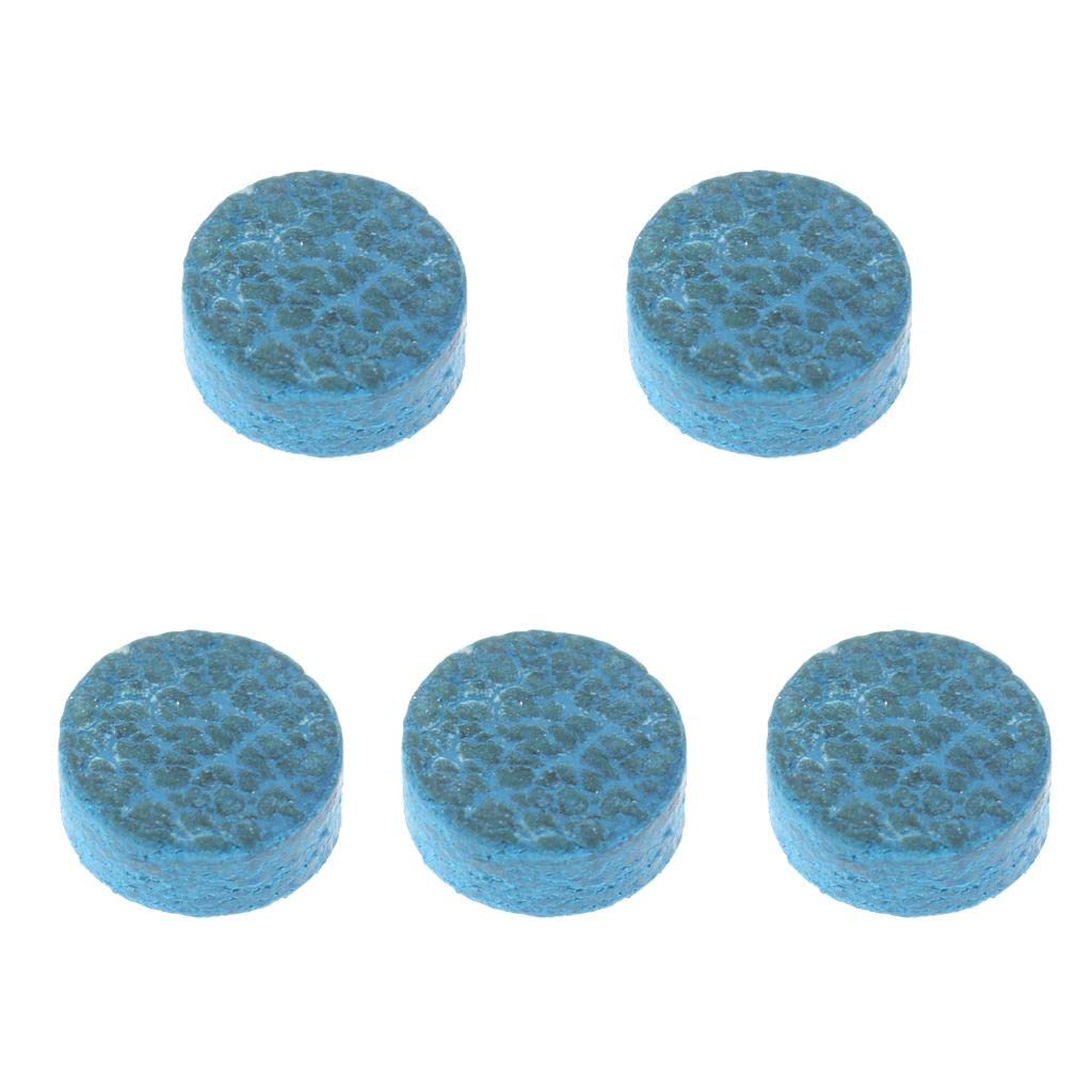 ATORSE® 5 Pieces/Set 10Mm Blue Diamond Leather Glue-On Snooker Pool Billiard Cue Tips-image-43