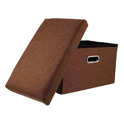 PRETYZOOM Cube Organizer Bins Stool Storage Box Foldable Storage Stool Cotton Polyester Fiber Fashion Design