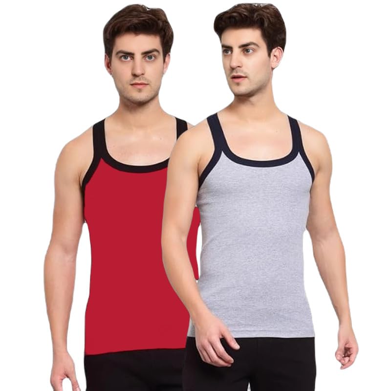 INNERO Men's Gym Vest, Soft Cotton Vest Fot Men, (Pack of 1)-picture-13