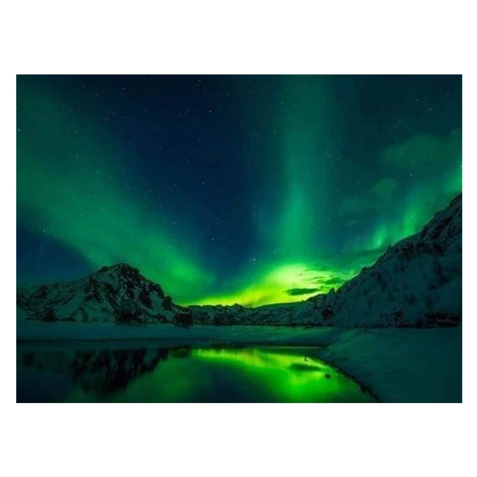 NUISX Stamped Cross Stitch Kits Northern Lights Pattern Handmade Cross Stitch Kits 11Ct 40X50Cm Stamped Cross Stitch Kit Pattern Pre-Printed Fabric Home Decor
