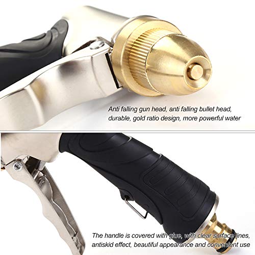 Ajcoflt Pistola de cobre puro de alta pressão Ferramenta de limpeza de pistola de água para lavagem