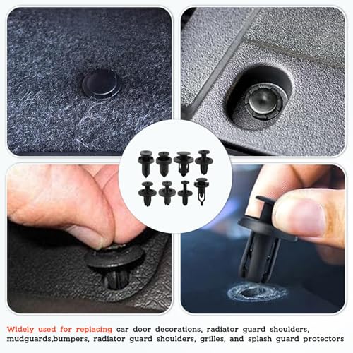 Image of 1355Pcs Car Retainer Clips & Metal Fasteners Kit - 36 Sizes Auto Push Rivets, Bumper U-Nuts & Screws with 5 Blue Trim Tools, Cable Ties. 3-Layer Storage Box for GM Ford (1355Pcs)