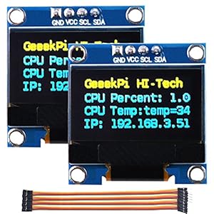 GeeekPi 2 Stück 0.96 Zoll OLED Display