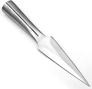Armory Replicas - Tempered Carbon Steel Medieval Hunting Spear Head - Hand Forged Functional Outdoor Spear Mount Attachment with Genuine Leather Cover - Armory Replicas