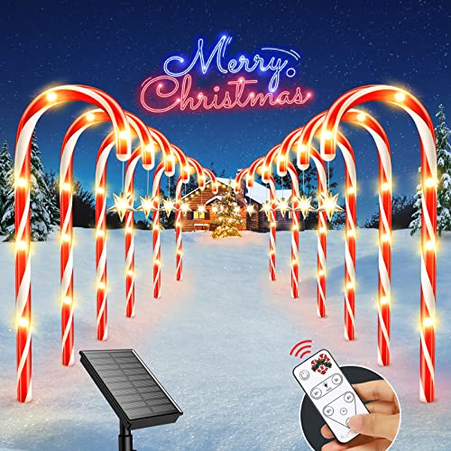 GEARLITE Solar Zuckerstangen Weihnachtsdeko Outdoor