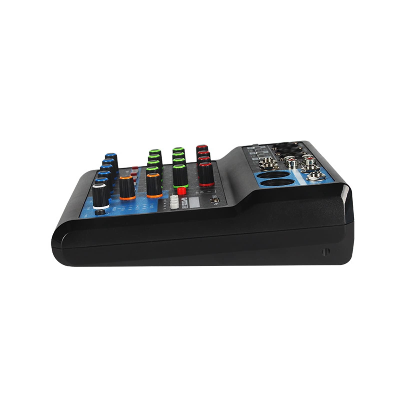 Mezclador de audio, Procesador de interfaz de equipo profesional profesional mezclador de consola de mezcla de tarjeta de sonido de disco libre de grabación de ordenador de 5 vías Para podcast/grabaci