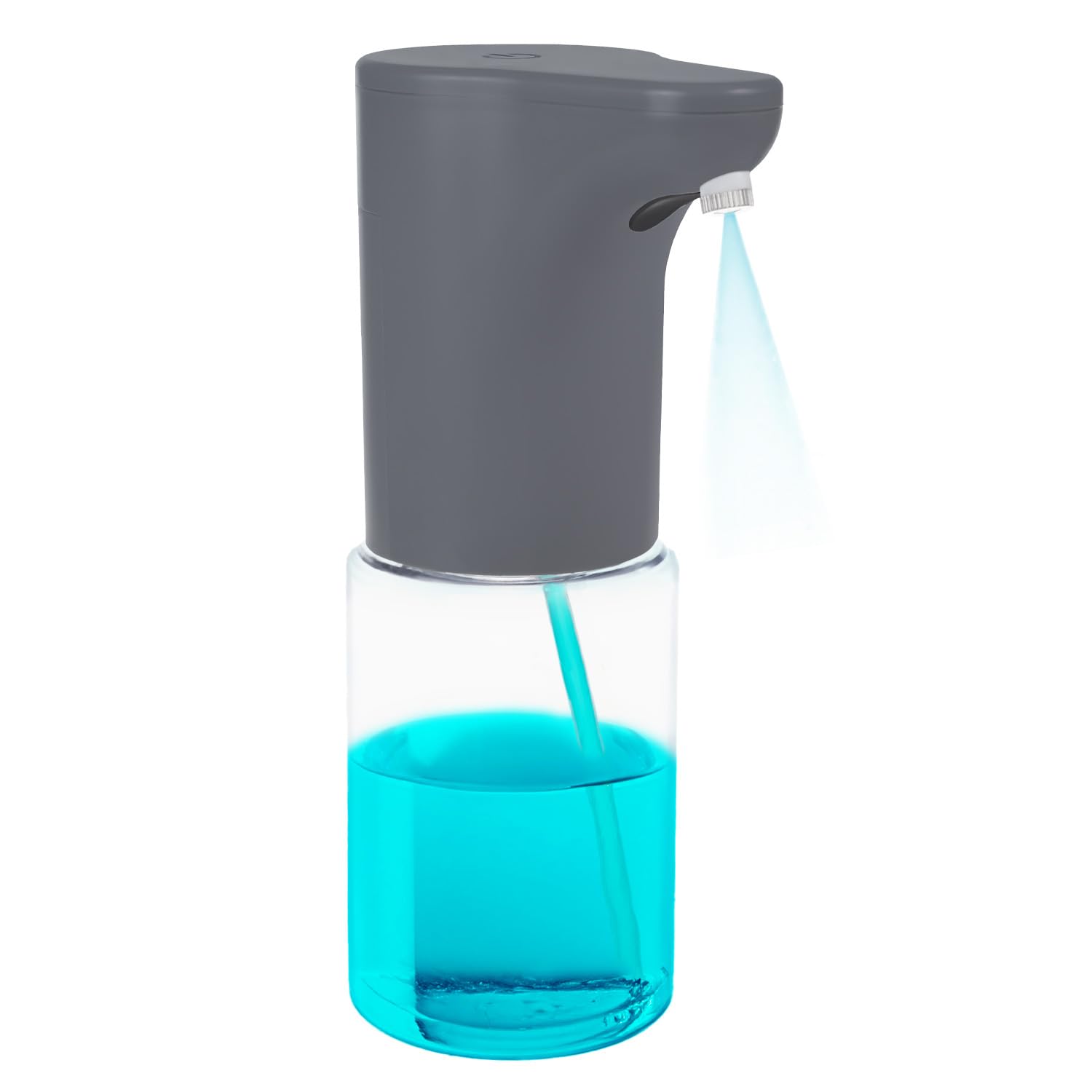 Dispensador de Jabón Automático 300ml con Sensor Infrarrojo | Dispensador Automático de Jabones Líquidos, Desinfectantes, Geles de Ducha y Champús | Dispensador de Jabón Electrónico (Gris)