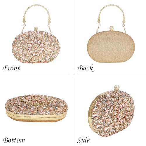 Image of MAIRLOM Rhinestone Clutch Purses for Women Evening Bag Sparkly Handbag | Diamond Clutches Purse Glitter Crystal Gemstone Shoulder Bags Luxury Handbags for Wedding Formal Party Prom