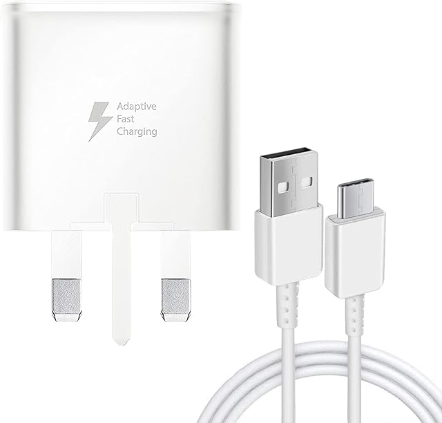 HOLOA Adaptive Fast Charger With USB-Type C Cable(4 Ft), Original Fast Charge QC3.0 Compatible with Samsung Galaxy S8/S9/S10 Plus/Edge,S20/S21,Note8/9/10,LG,HTC 10 and More Type C Devices (white)