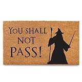 You Shall Not Pass Doormat 30x17 Inch, Welcome Mat You Shall Not Pass for Covered Outdoor Area, Geeky Door Mat, Not Welcome Door Mat, Fantasy Decor, Fan Gift, Nerdy Doormat Nerd Decor