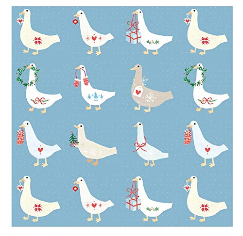 1 Sheet of Christmas Geese Luxury Gift Wrap Sheet Wrapping Paper