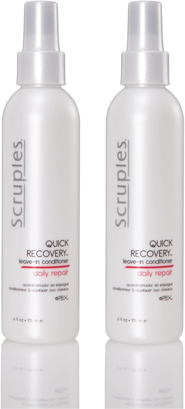 Quick Recovery Leave In Conditioner - Detangling Spray & Heat Protectant to Condition + Protect Hair - Damaged Hair Repair, 6 oz (Pack of 2)