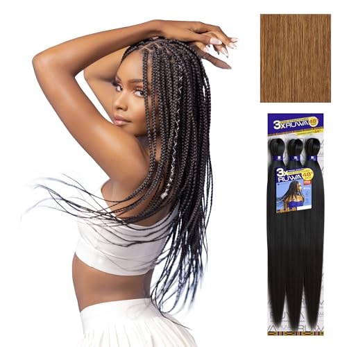 Sensationnel Ruwa Prestretched Braiding Hair-3X 48in,3pk 30 LIGHTAUBURN