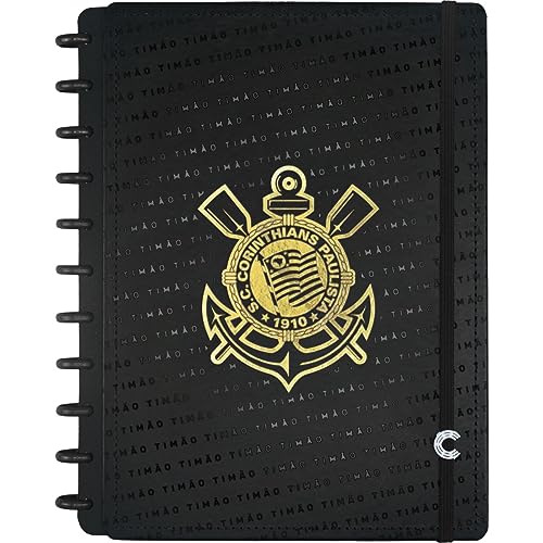 Caderno Inteligente, Grande, Corinthians Fiel, 215x280 mm, 80 Folhas