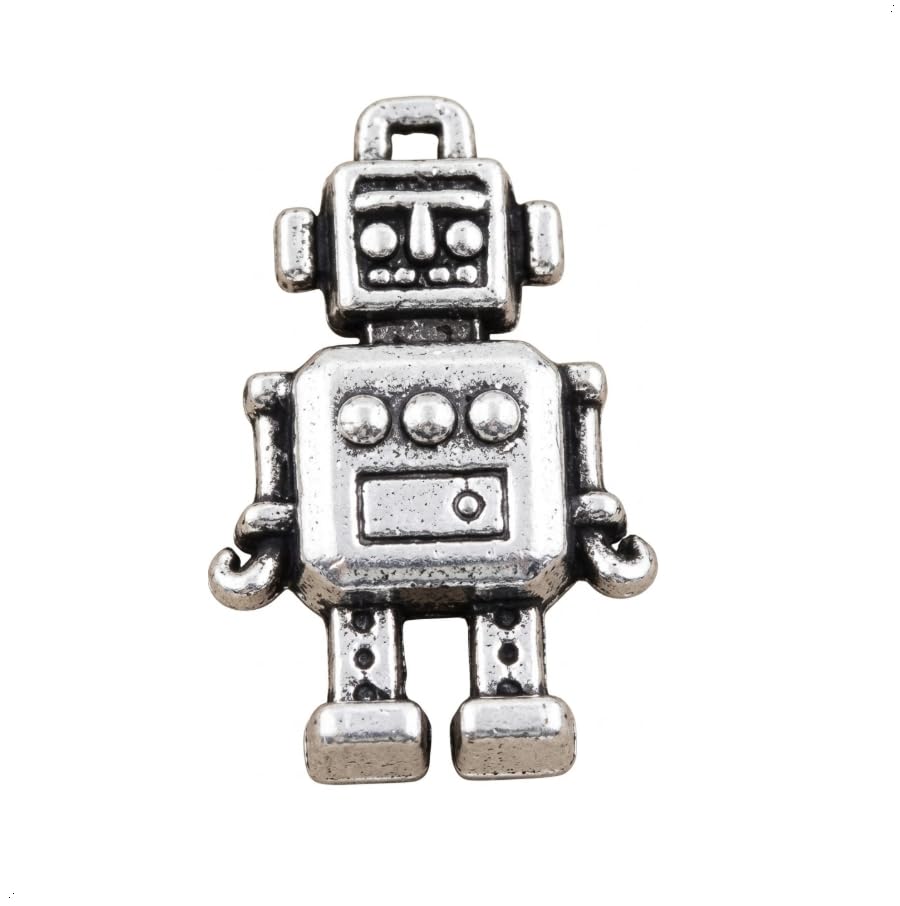 Breloques robot en argent tibétain NS728 pour création de bijoux DIY
